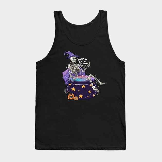 Keep calm in hot water Tank Top by Sad Skelly